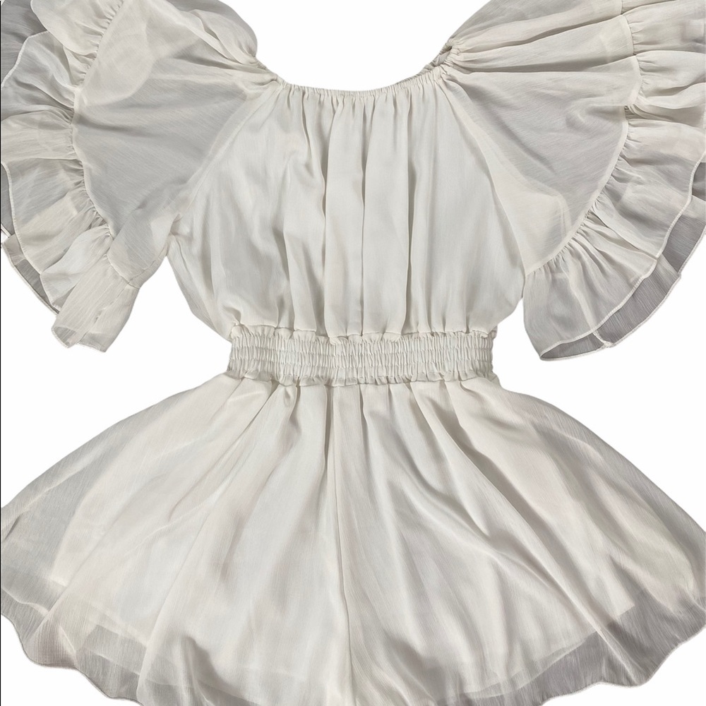Ruffle Off Shoulder Romper - Picture 5 of 6